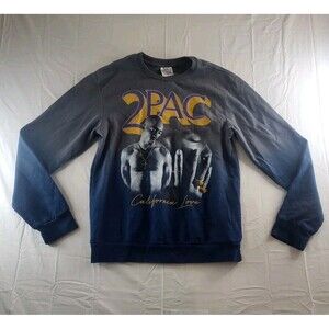 2Pac Sweatshirt Men's Size Small Gray California Love Pullover Long Sleeve S
